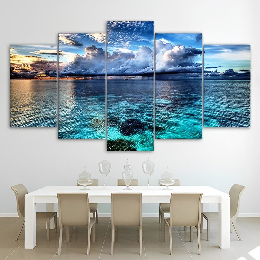 Beaux Paysages de la Mer 5 Partie Broderie Diamant