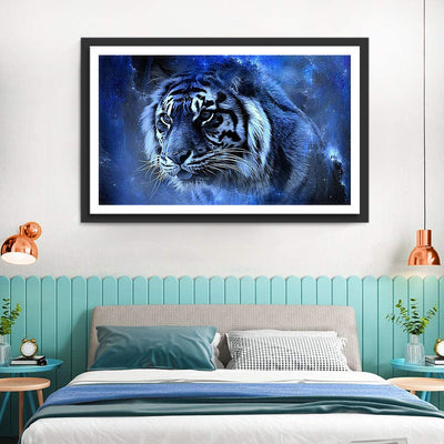 Tigre Bleu Broderie Diamant