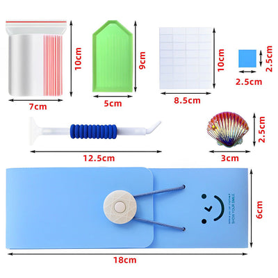 Boîte de Rangement de Perles avec Stylo de perçage à Coude Cire et Plateau