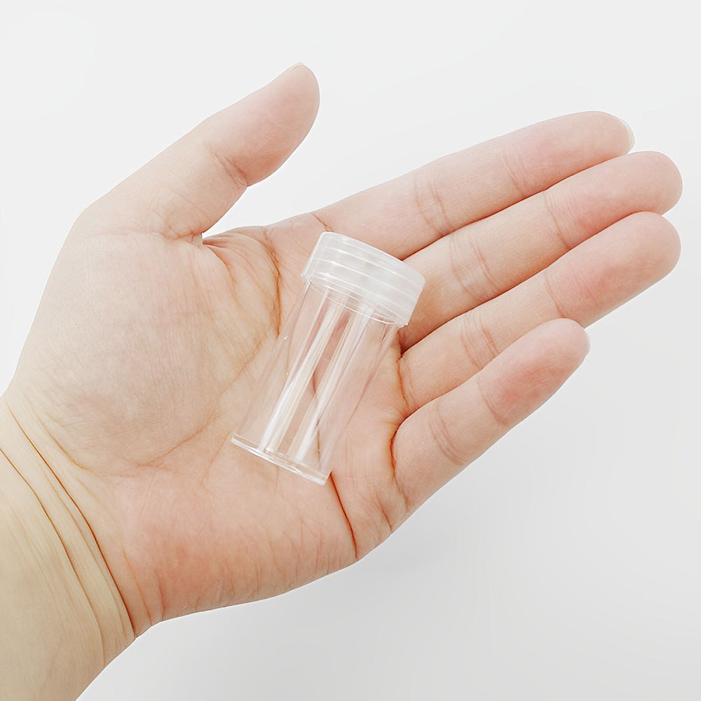 24/48/60 Compartiments Boîte de Tri Transparente Ronde + Etiquettes