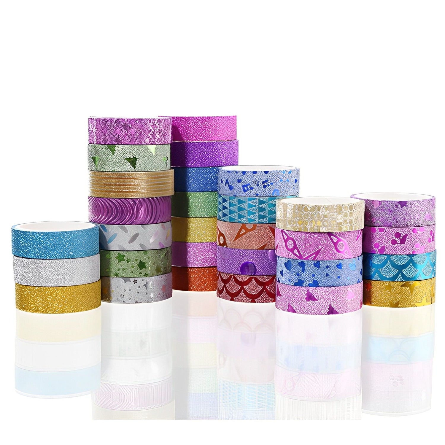 Broderie Peinture Diamant-10pcs 3m*1.5cm Washi Tape Ruban Adhesif Brillant à Paillettes