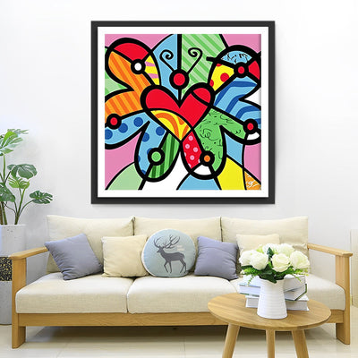 Adorable Peinture d'Art Abstrait Broderie Diamant