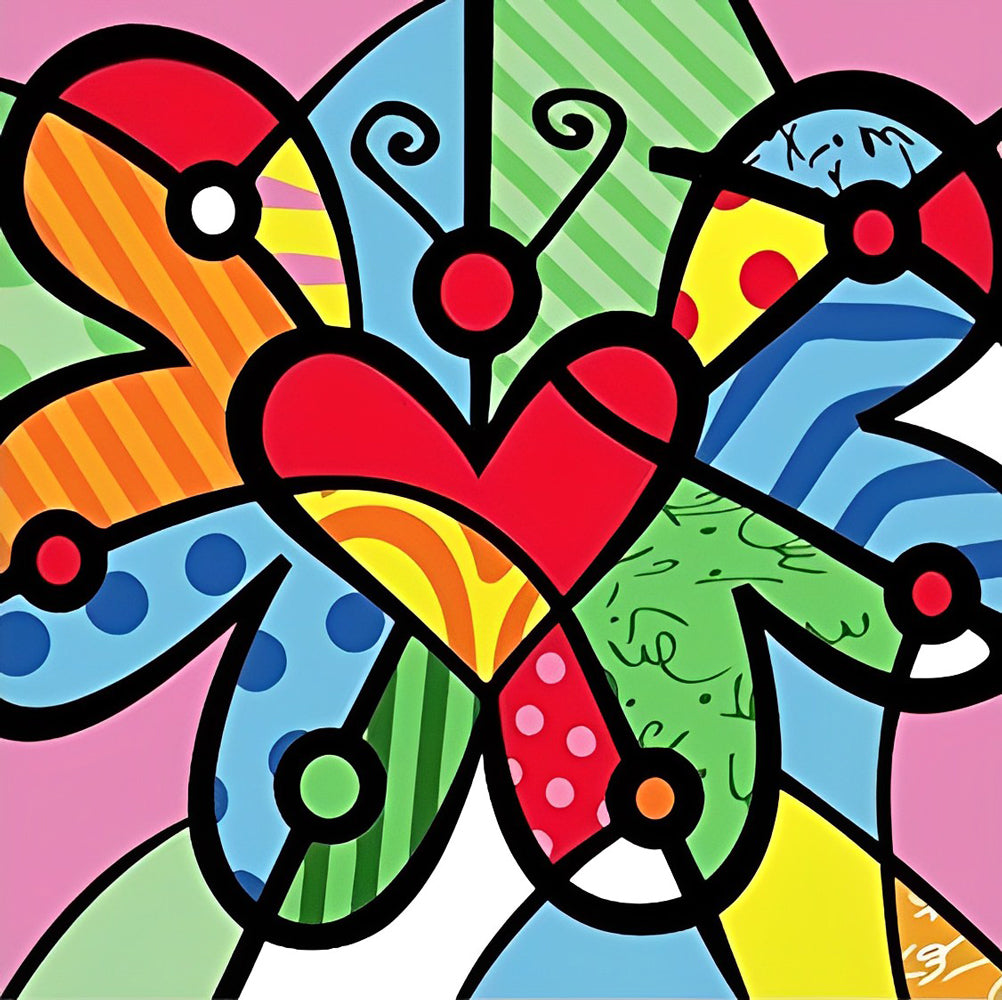 Adorable Peinture d'Art Abstrait Broderie Diamant