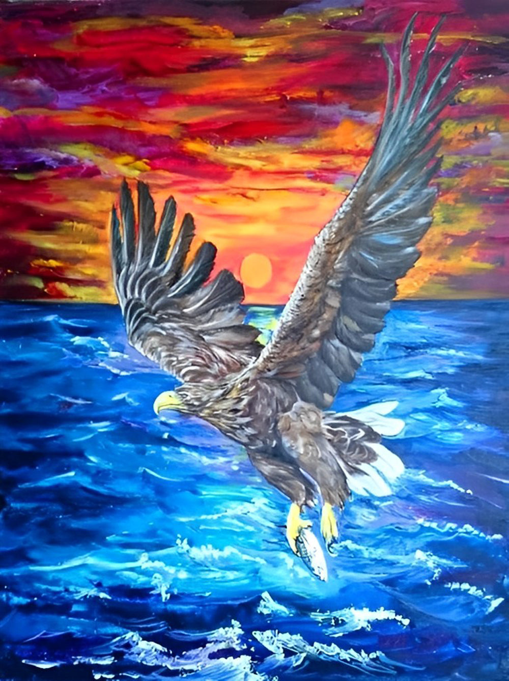 Aigle de Peiture à l'Huile Broderie Diamant