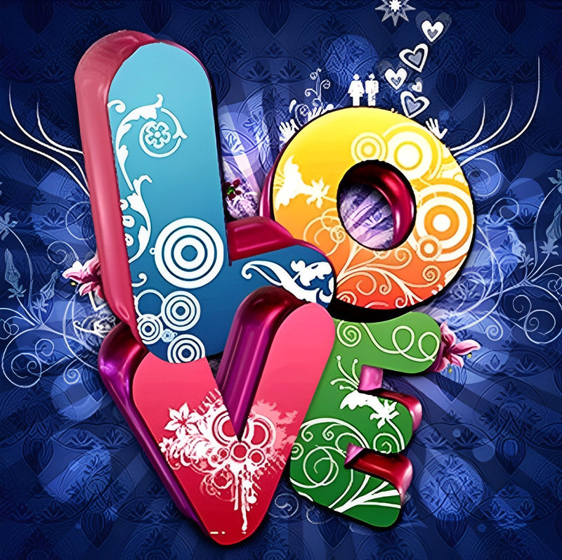 Amour Coloré Broderie Diamant