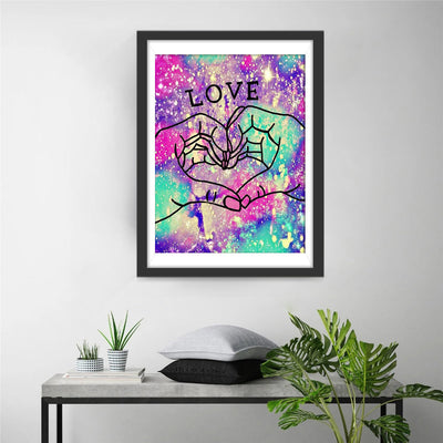 Amour et Coeur avec le Ciel Etoilé Broderie Diamant