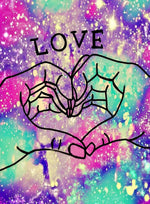 Amour et Coeur avec le Ciel Etoilé Broderie Diamant