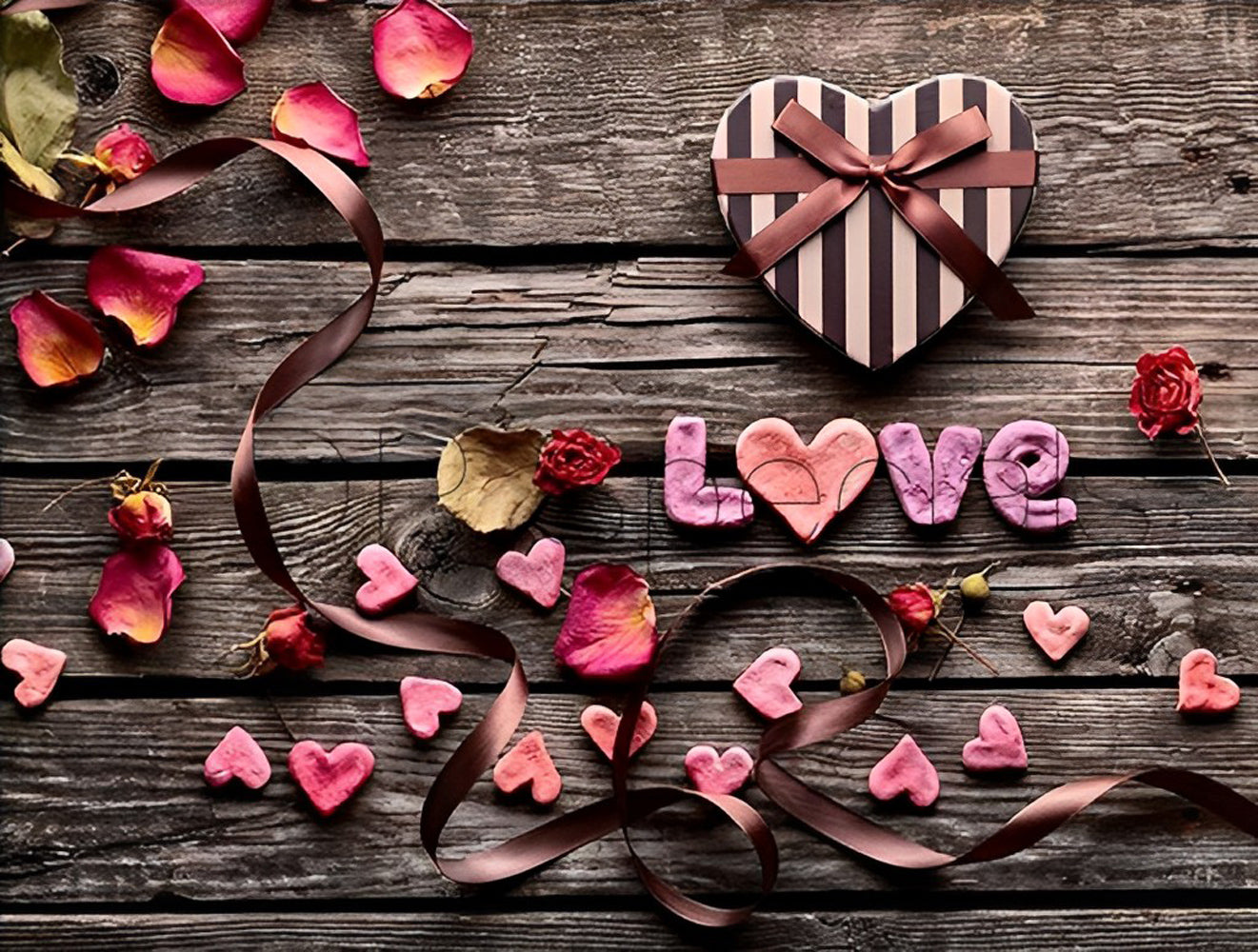 Amour et Cœur Broderie Diamant