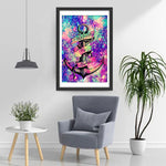 Ancre avec le Texte Je Refuse de Sombrer Broderie Diamant