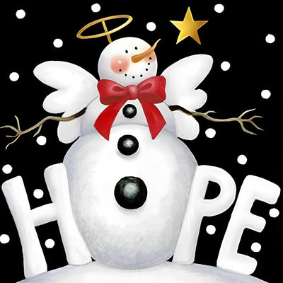 Ange Bonhomme de Neige Broderie Diamant