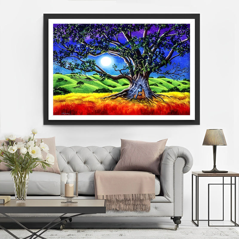 Arbre dans la Nuit Broderie Diamant