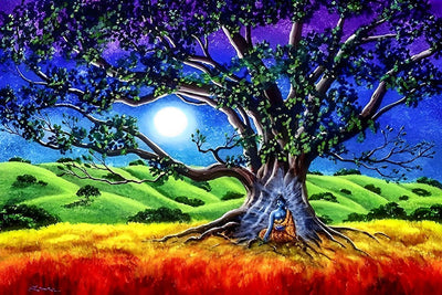 Arbre dans la Nuit Broderie Diamant