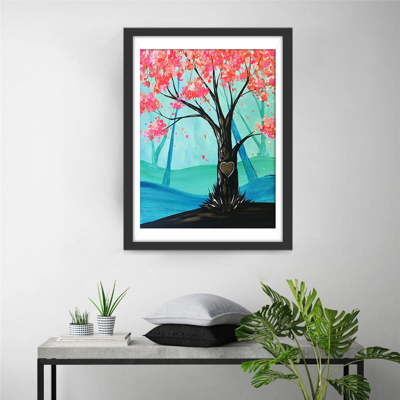Arbre Dessiné Broderie Diamant