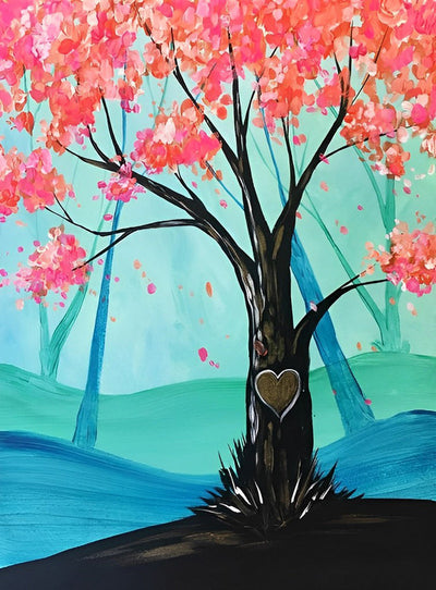 Arbre Dessiné Broderie Diamant