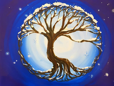 Arbre Enneigé Broderie Diamant