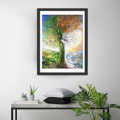 Arbre et Femmes Broderie Diamant