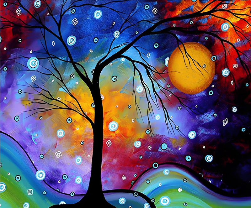 Arbre et le Ciel Fantastique Broderie Diamant