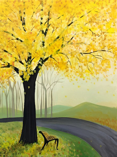 Arbre Ginkgo Broderie Diamant