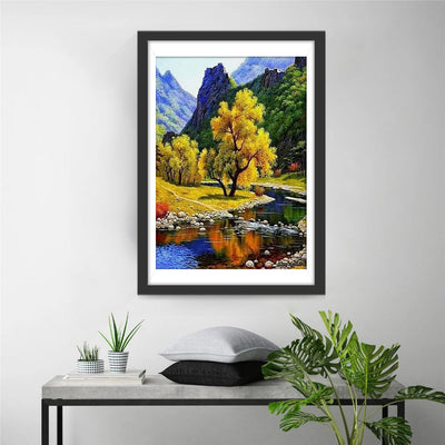 Arbre Ginkgo d'Automne Broderie Diamant