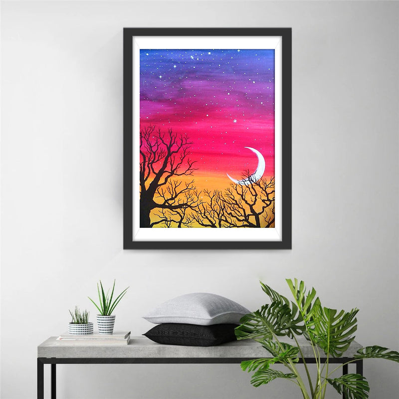 Arbre Mort et la Lune Broderie Diamant