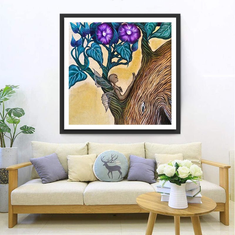 Arbre Plante Broderie Diamant