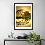 Arbre Rond Broderie Diamant