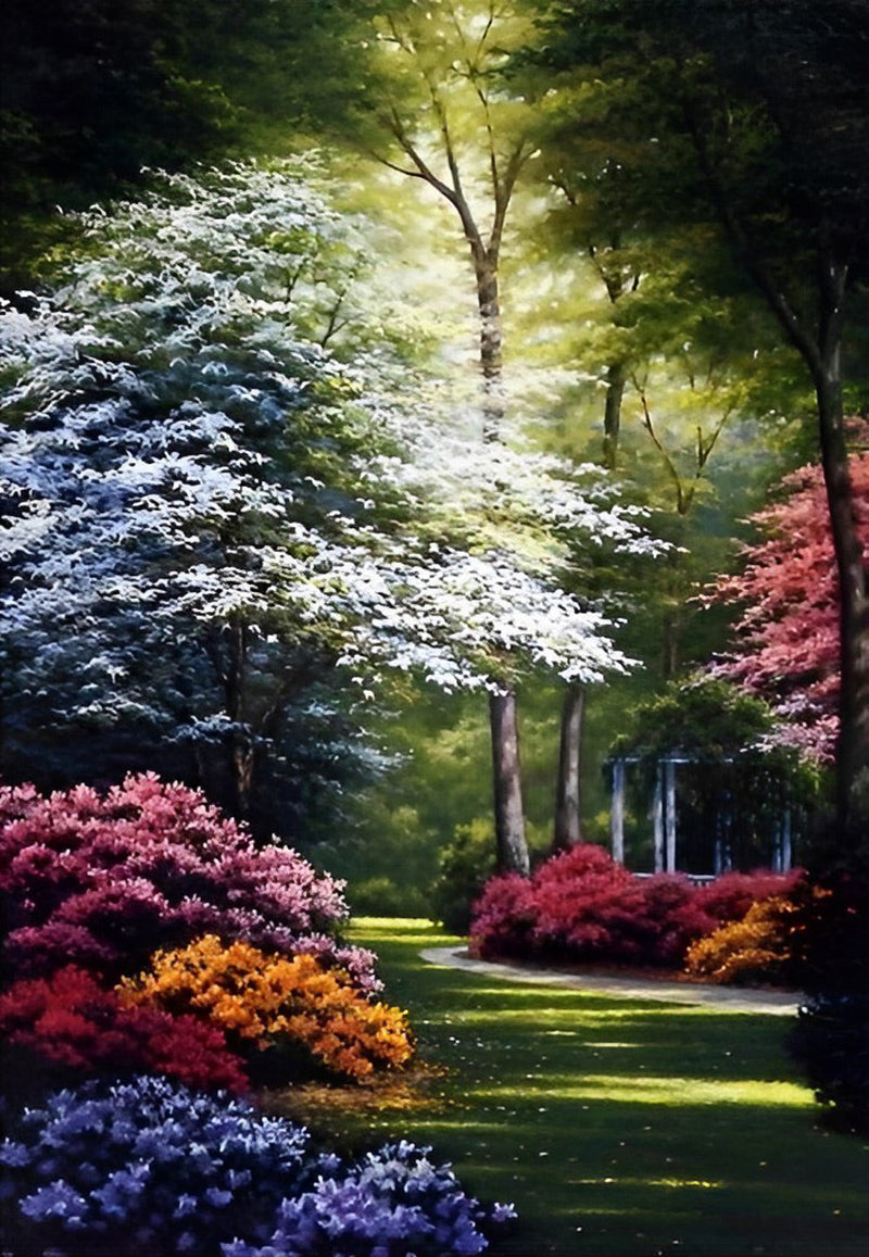 Arbres Colorés Broderie Diamant