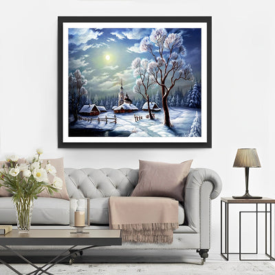 Arbres d'Hiver Broderie Diamant