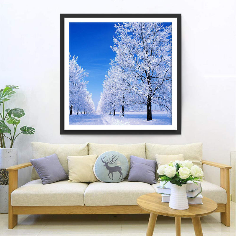 Arbres de Neige Broderie Diamant