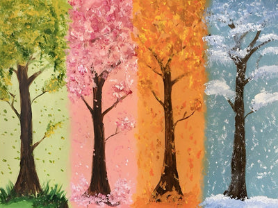 Arbres de Quatre Saisons Broderie Diamant