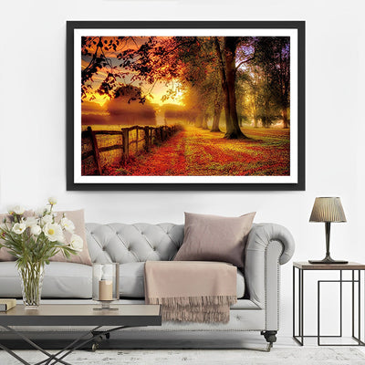 Arbres et Ferme Broderie Diamant