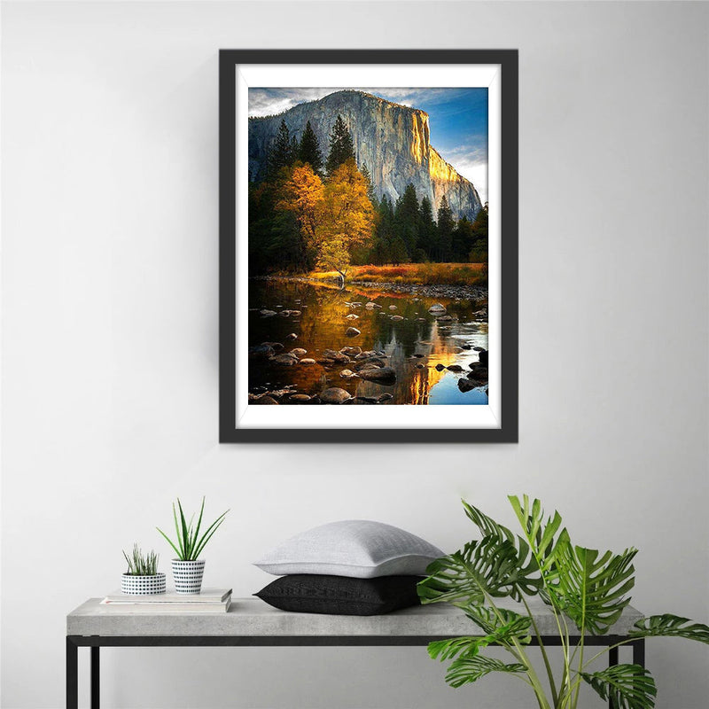 Arbres et Montagnes Broderie Diamant