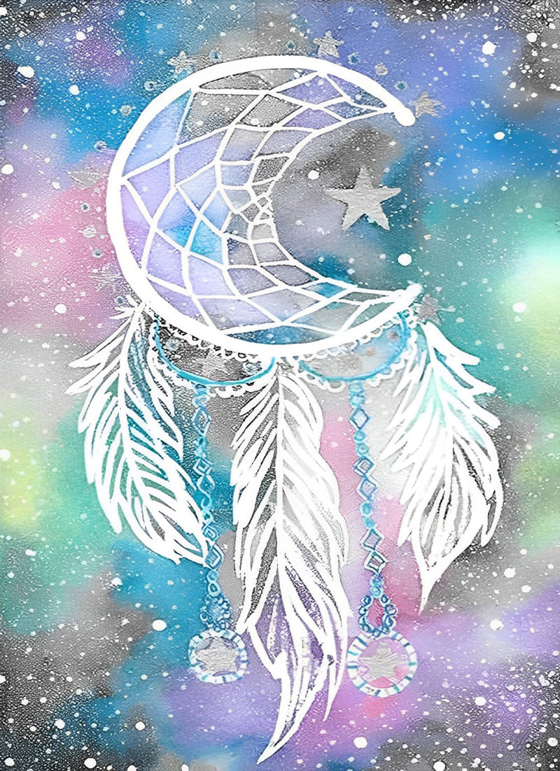 Attrape-Rêves de Lune Broderie Diamant