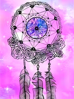 Attrape-Rêves et Diamant Broderie Diamant