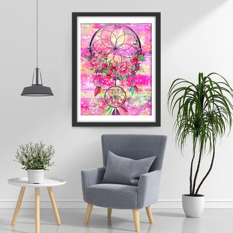 Attrape-Rêves et Roses Broderie Diamant