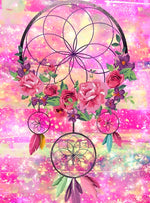 Attrape-Rêves et Roses Broderie Diamant