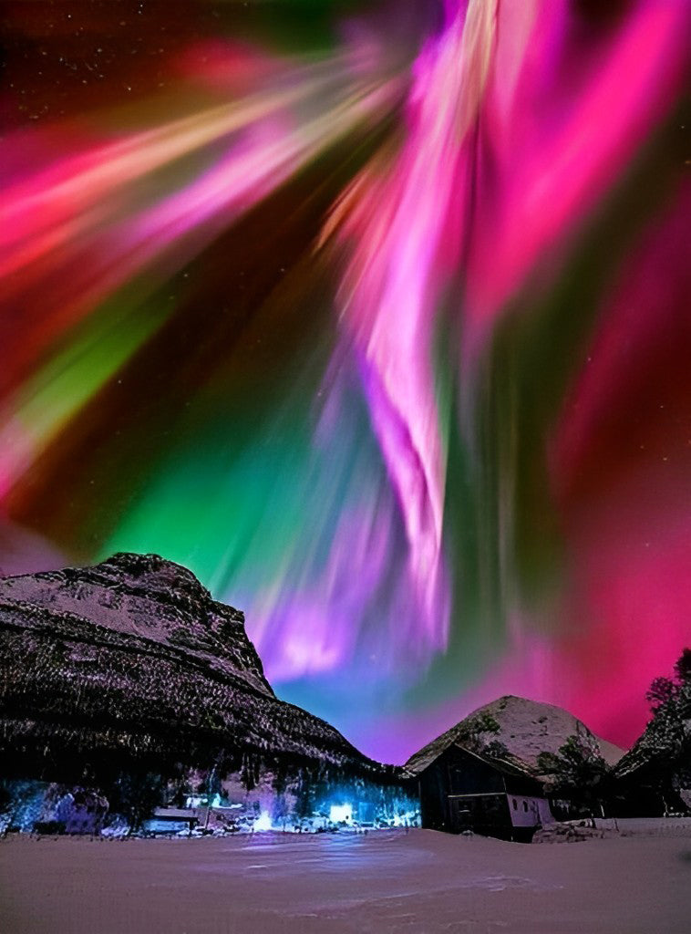 Aurore Polaire Magnifique Broderie Diamant