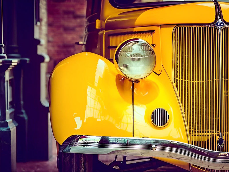 Autobus Jaune Scolaire Broderie Diamant