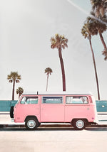 Autobus Rose et Cocotiers Broderie Diamant