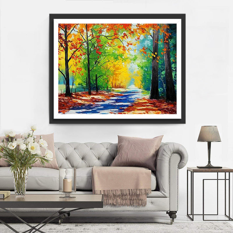 Avenue dans la Forêt Broderie Diamant