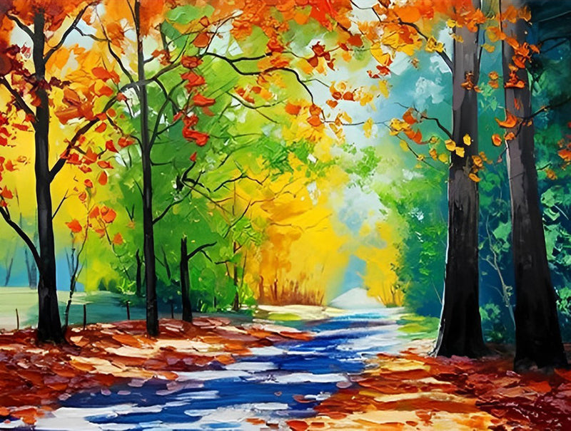 Avenue dans la Forêt Broderie Diamant