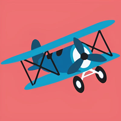 Avion Cartoon Broderie Diamant