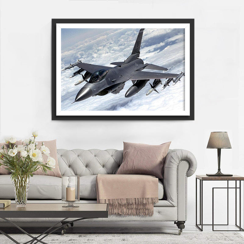 Avion de Chasse Broderie Diamant