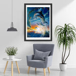 Bancs de Dauphins Broderie Diamant