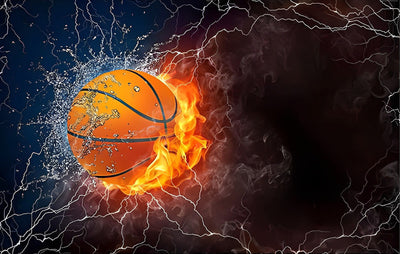 Basket-ball de l'Eau et de la Flamme Broderie Diamant