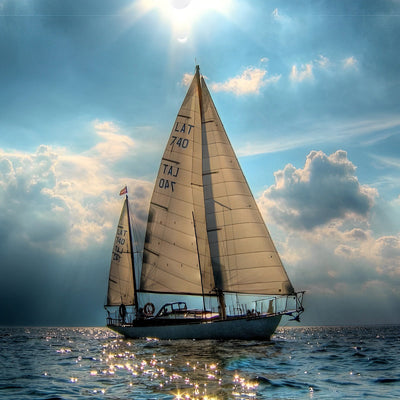 Bateau à Voile Broderie Diamant