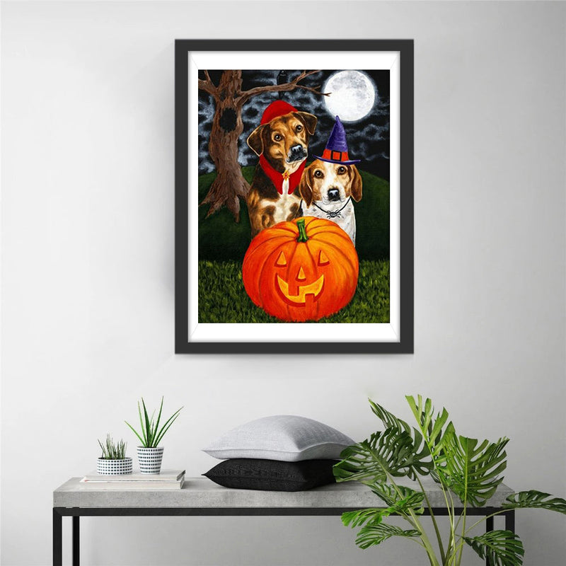 Beagle Sorcier Broderie Diamant