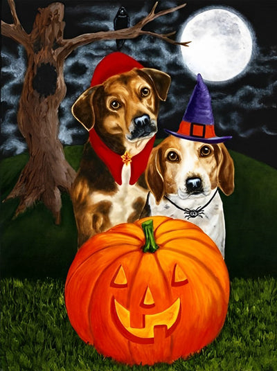Beagle Sorcier Broderie Diamant