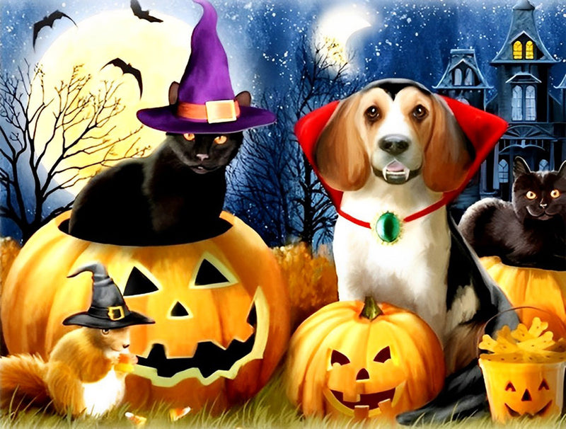 Beagle Vampire Broderie Diamant