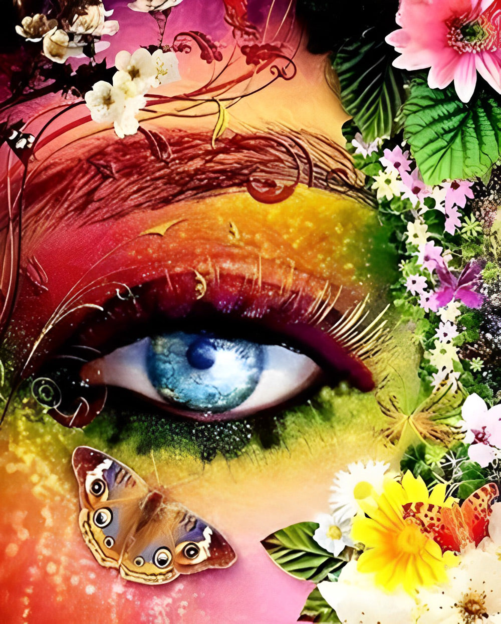 Beaux Yeux Bleus Broderie Diamant